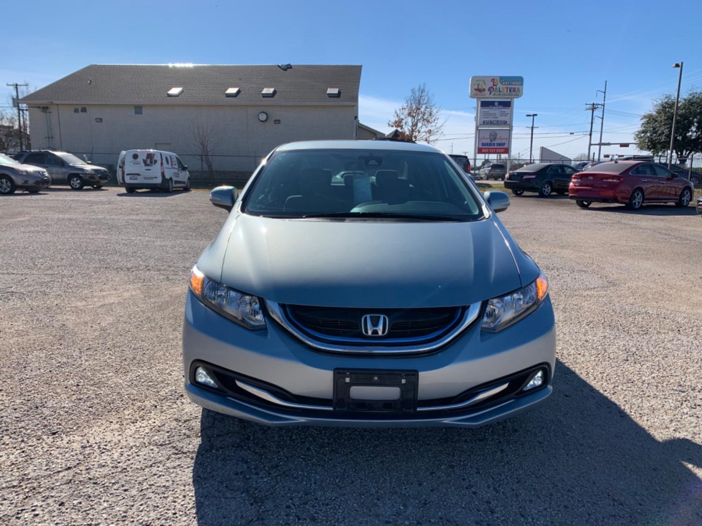 2013 Blue /gray Honda Civic Hybrid (19XFB4F27DE) , AUTOMATIC transmission, located at 1830 North Belt Line Road, Irving, TX, 75061, (469) 524-0199, 32.834373, -96.993584 - Photo#1